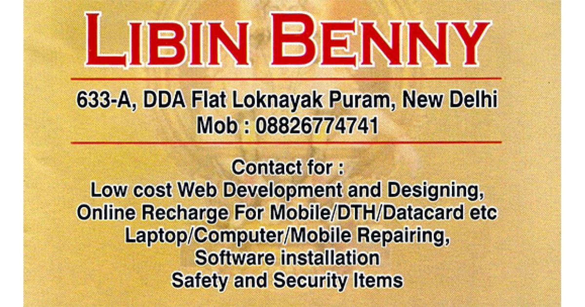 Libin Benny (Ad not verified)